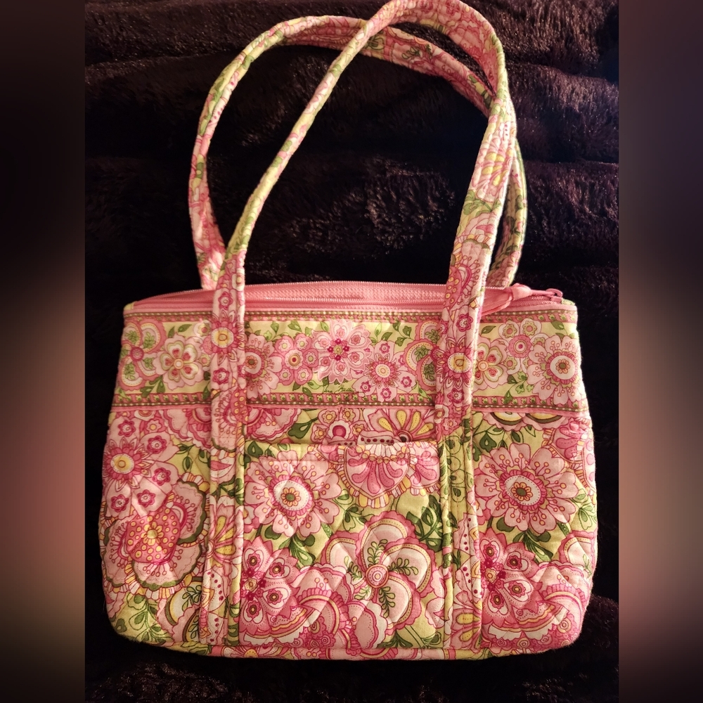 Vera Bradley Pink and Green Floral Bag